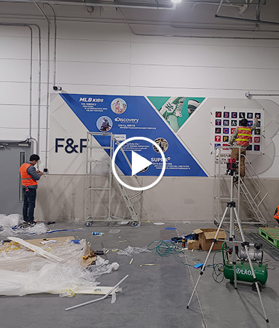 倉(cāng)庫(kù)物流園墻面施工視頻